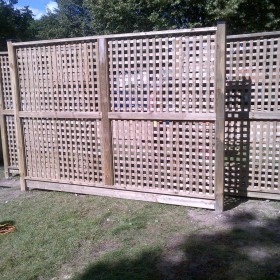 lattice privacy fence on chain link