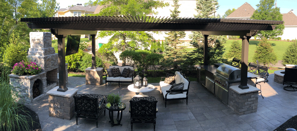 pergola with seats